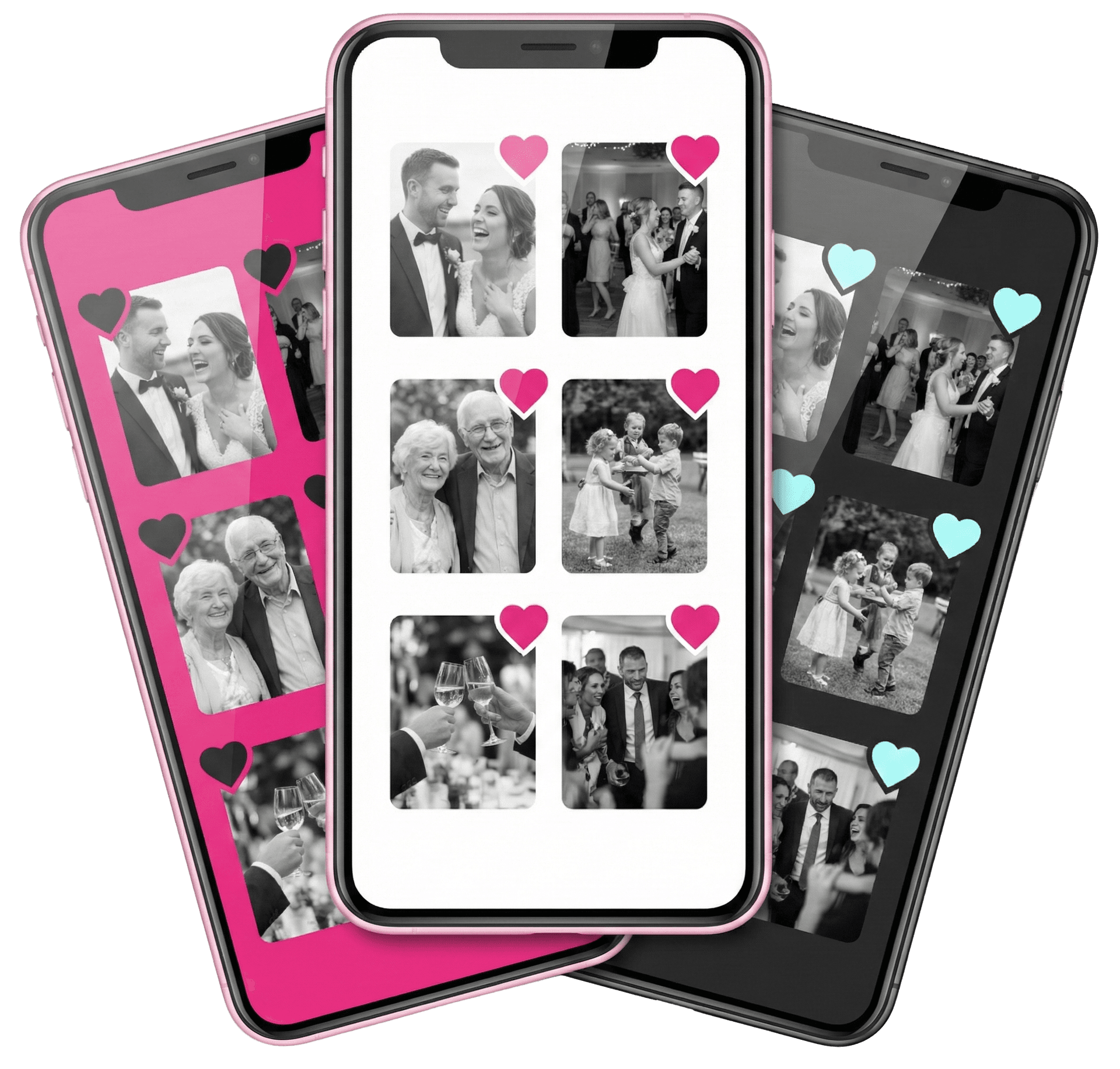 iPhone mockup showing shared album